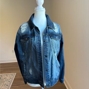 Juicy Couture Blue Jean Jacket With Embellishments Size Medium